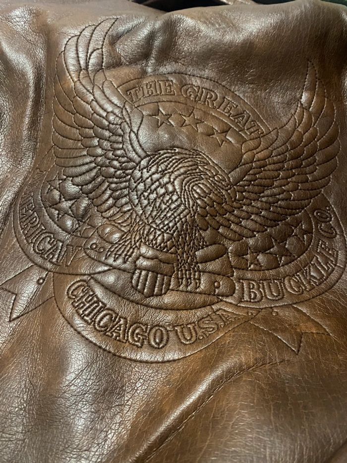 Veste bombers vintage marron xl - photo numéro 4