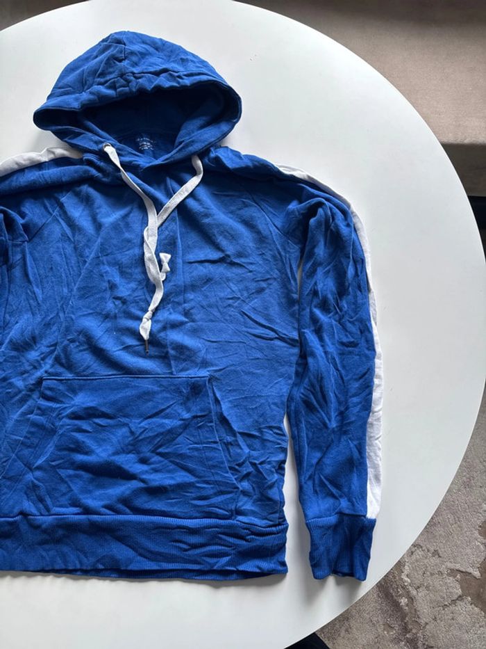 Sweat à capuche bleu bandes blanches – No Boundaries – Taille XS - photo numéro 3
