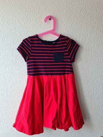 robe rouge et bleu marine rayer Du pareil au même
