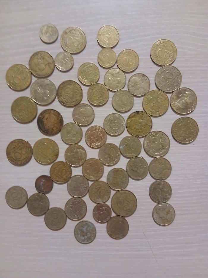 Lot de piece francaise 20cm,10cm,5cm tres bonne etat - photo numéro 3