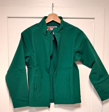 Veste enfant verte softshell 10-12 ans coupe sport