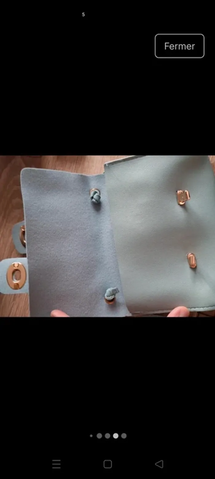 Petit sac bleu ciel - photo numéro 5