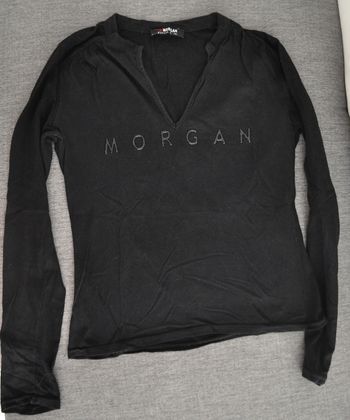 T-shirt manches longues noir MORGAN