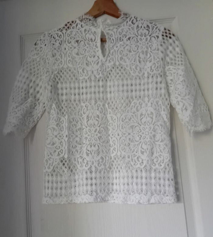 Magnifique haut blouse dentelle zara taille M - photo numéro 2