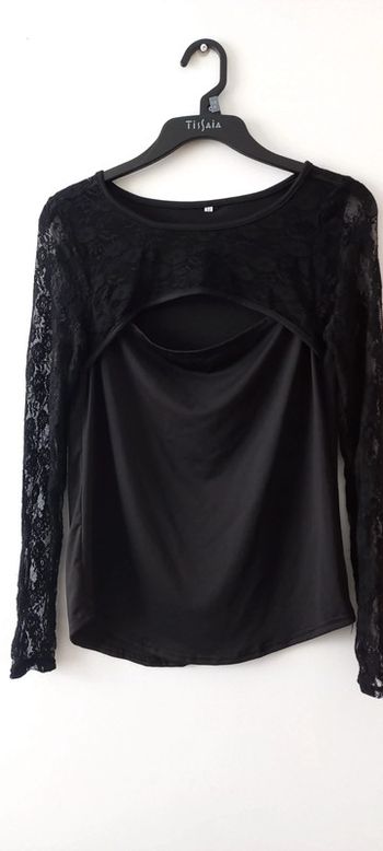 T-shirt manches dentelle
