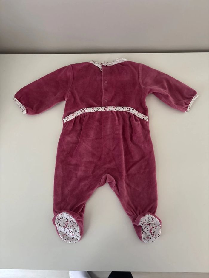 Pyjama velours fille - taille 3 mois - vertbaudet - photo numéro 5