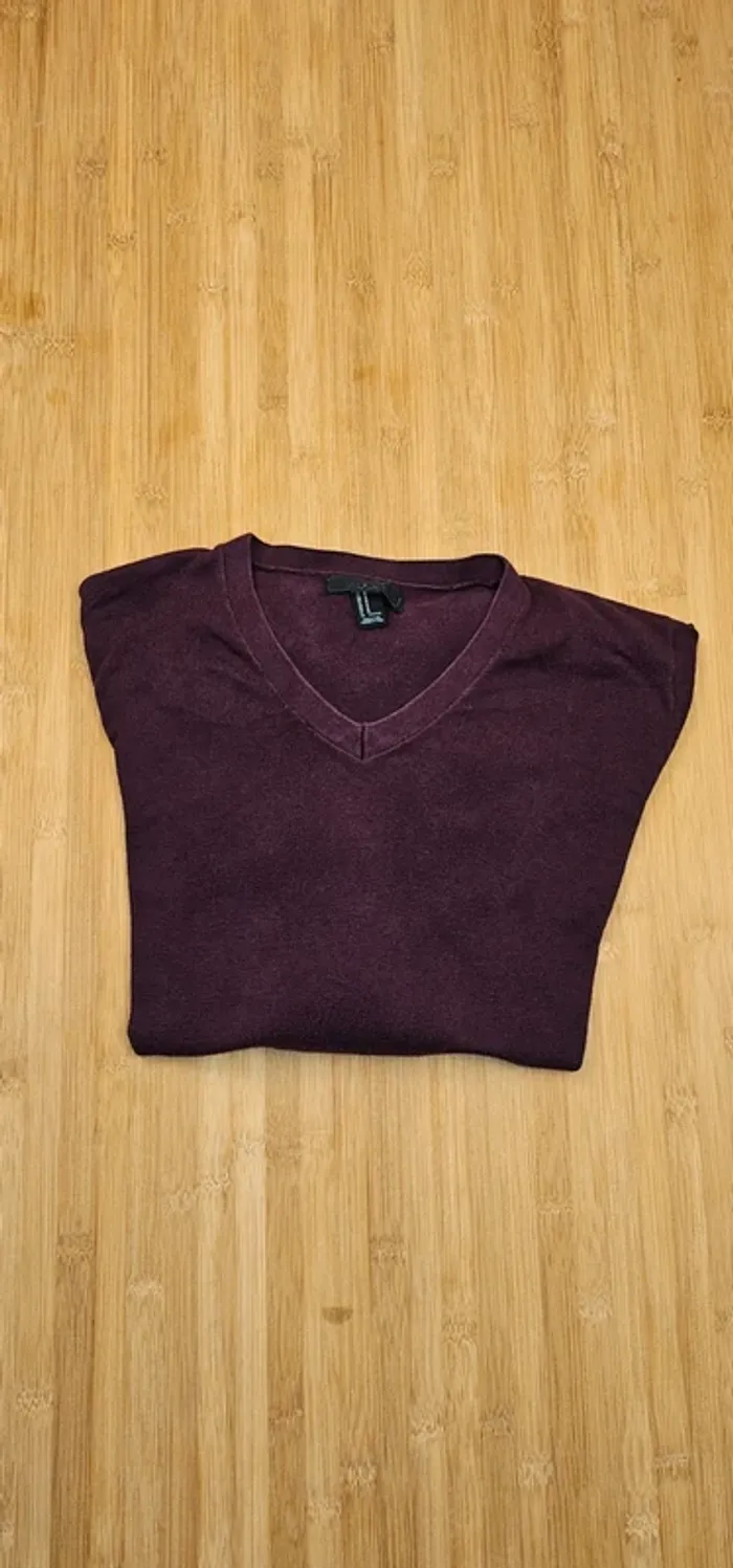 Pull bordeaux homme col en V
21MEN Forever 21 T: M