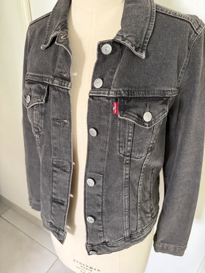 Veste en jean gris Levi’s taille M - photo numéro 3