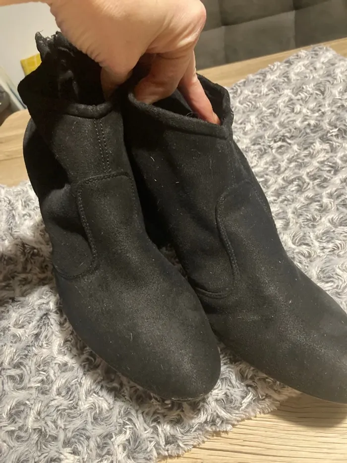 Bottine noir fermeture à l’arrière - photo numéro 5