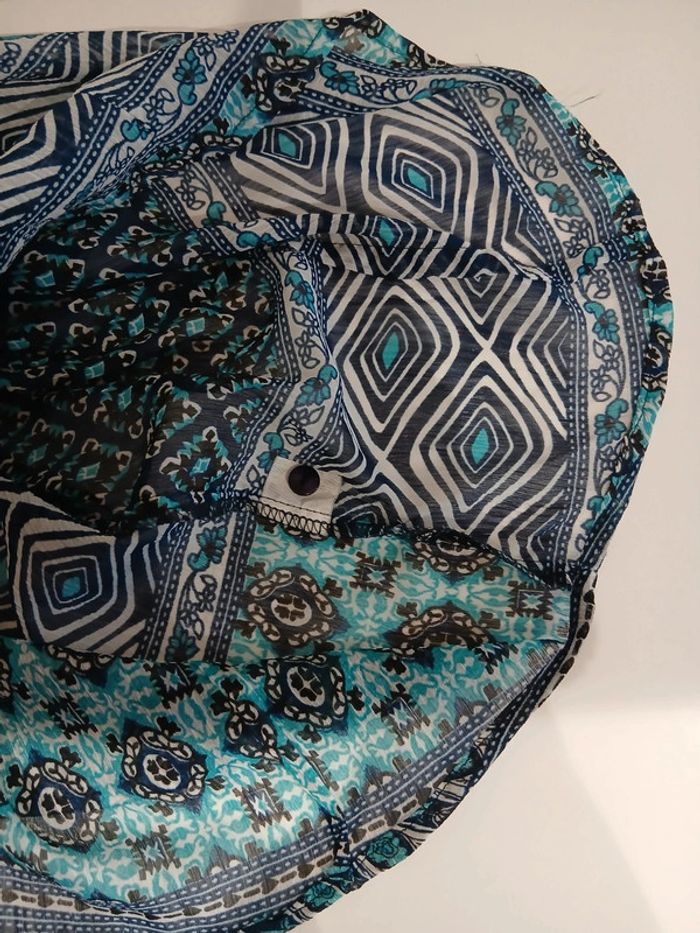 Blouse bleu et turquoise transparente 38 - photo numéro 6
