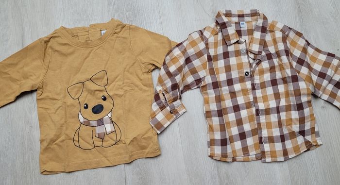 Ensemble t shirt chemise et pantalon 18 mois