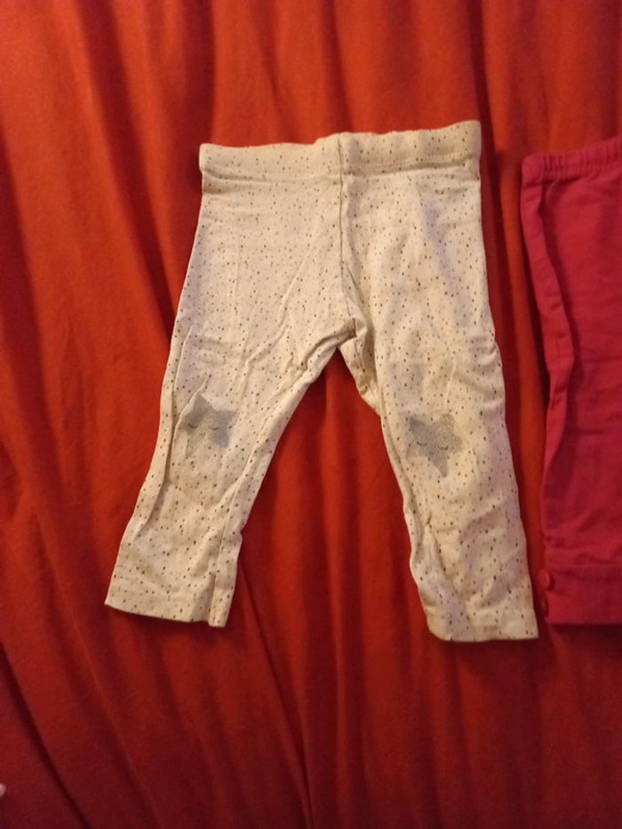 Lot 2 leggings 3 a 6 mois - photo numéro 2
