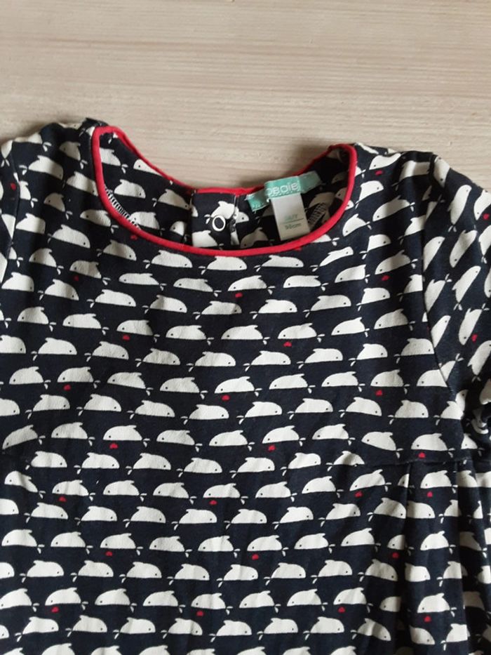 Robe coton mi-saison baleine T. 3 ans - photo numéro 2