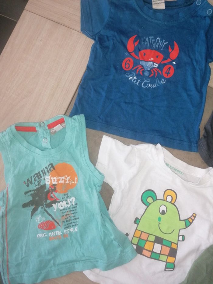 Lot de 5 Tee-shirts / 6 mois - photo numéro 2