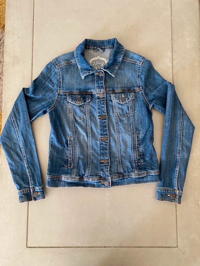 Blouson veste en jeans Jennyfer bleue taille XS / S - photo numéro 11