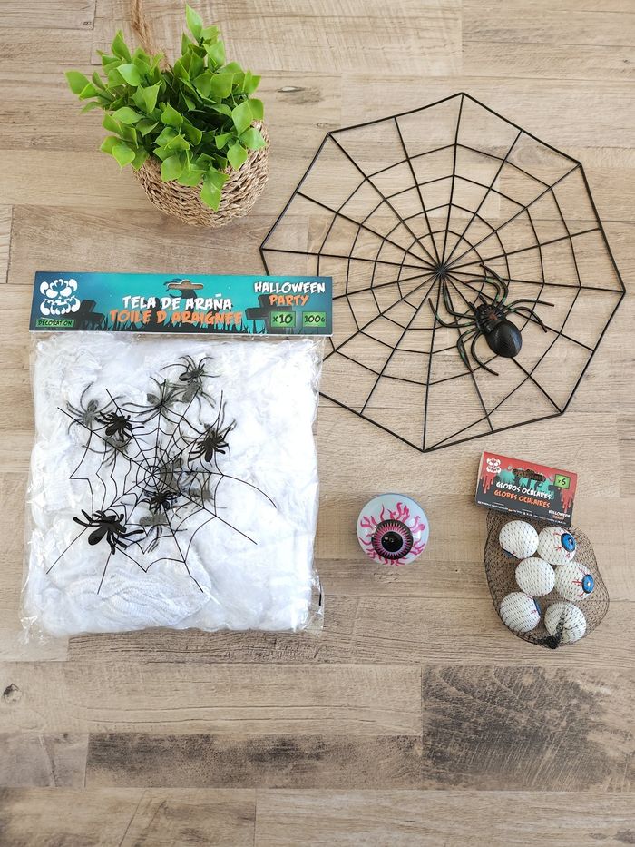 Ensemble Décoration Halloween Toile d'araignée