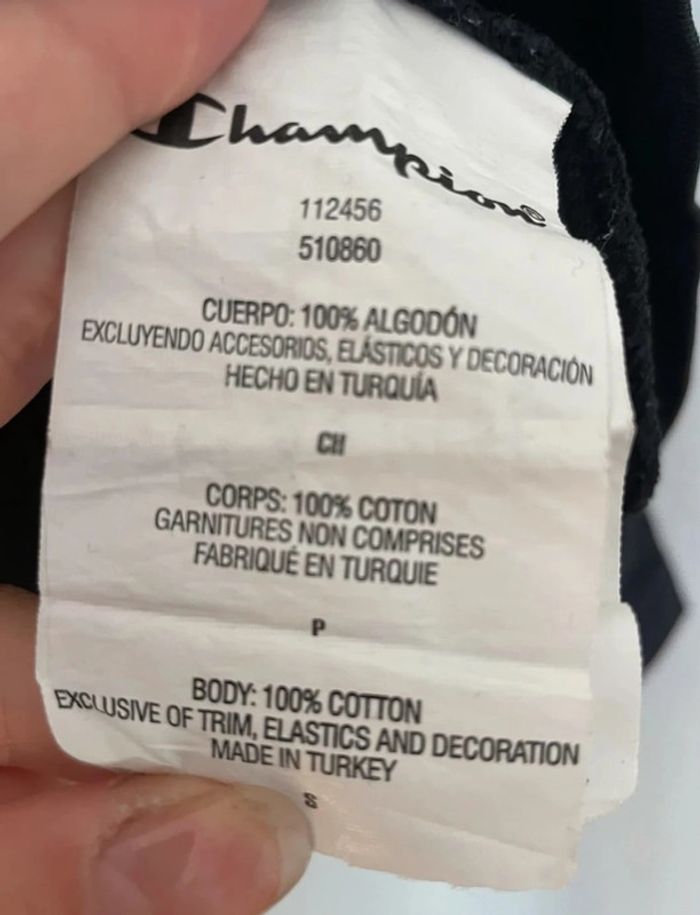 t shirt manche longue champion noire - photo numéro 5