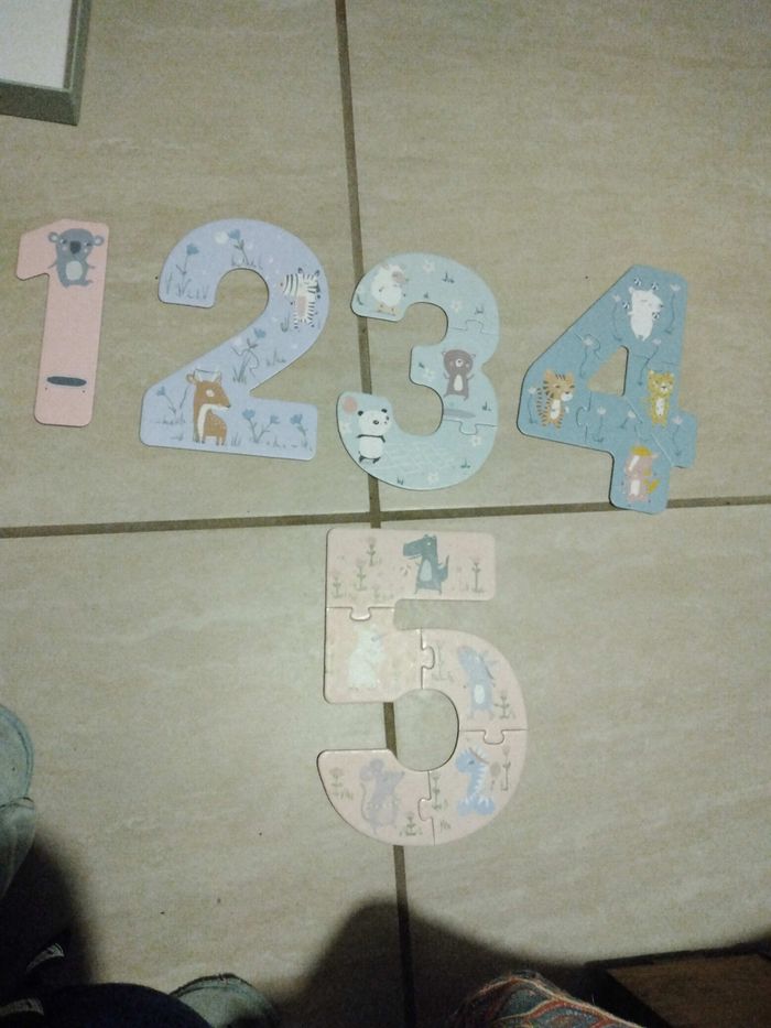 Puzzle nombres jusqu'à 5 - photo numéro 2