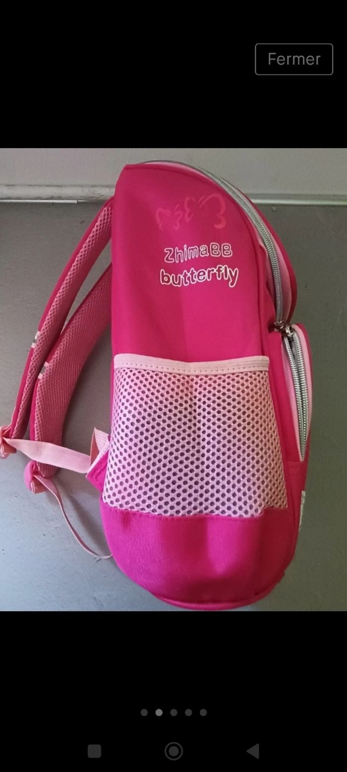Cartable rose - photo numéro 2