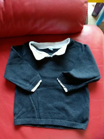 Elegant Pull col chemise