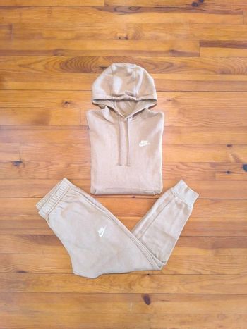 Ensemble Nike - Sweat à capuche/Jogging - Camel - Taille S - Logo brodé