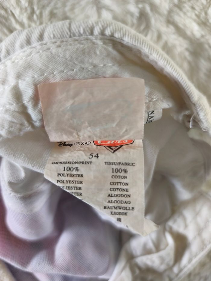 Casquette blanche flash McQueen Cars Disney taille 54 - photo numéro 3
