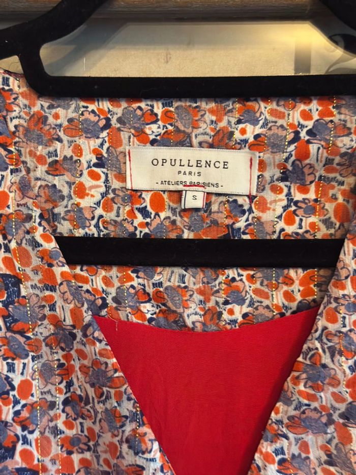 Robe longue modèle Maya à fleurs lurex Opullence Paris taille S - photo numéro 3