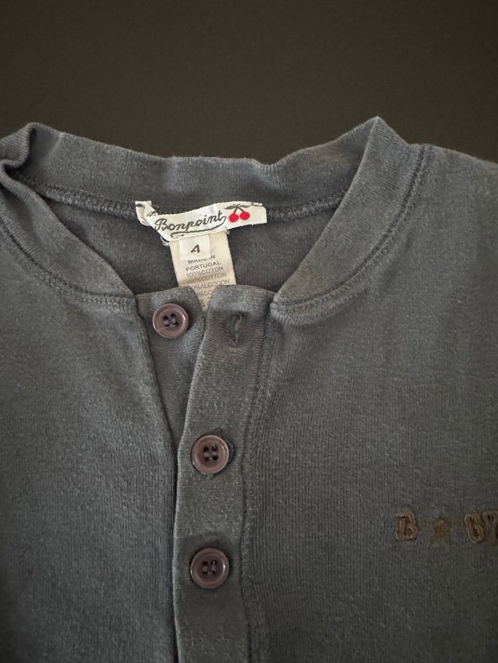 Pull fin Bonpoint gris 4 ans - photo numéro 3
