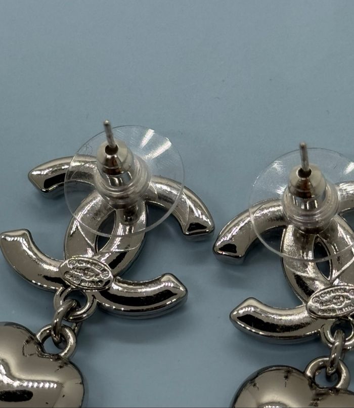 Boucles d’oreilles pendantes argenté zircon rose - photo numéro 4