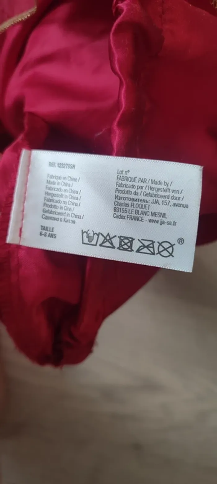 Robe déguisement rouge 8 ans - photo numéro 3