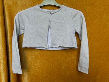 Gilet fille gris pailletée - Okaïdi - 8 ans