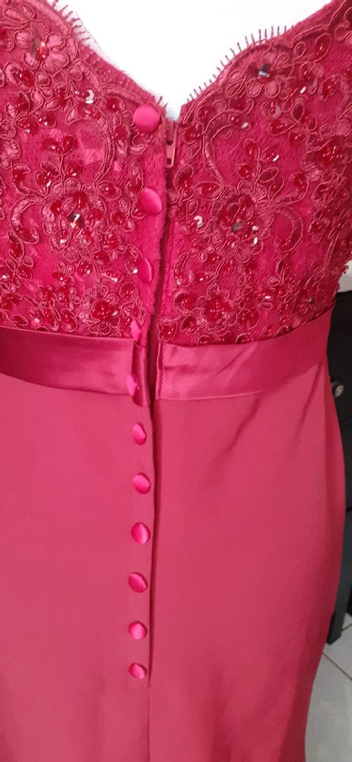 robe sirène bordeaux - photo numéro 4
