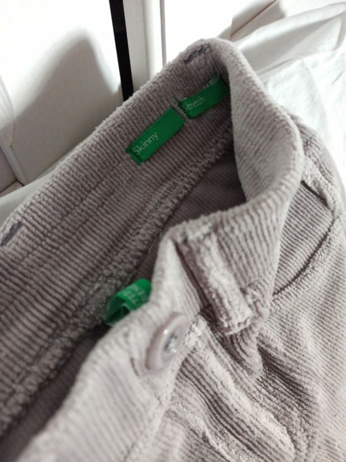 Pantalon skinny velours Benetton - photo numéro 2