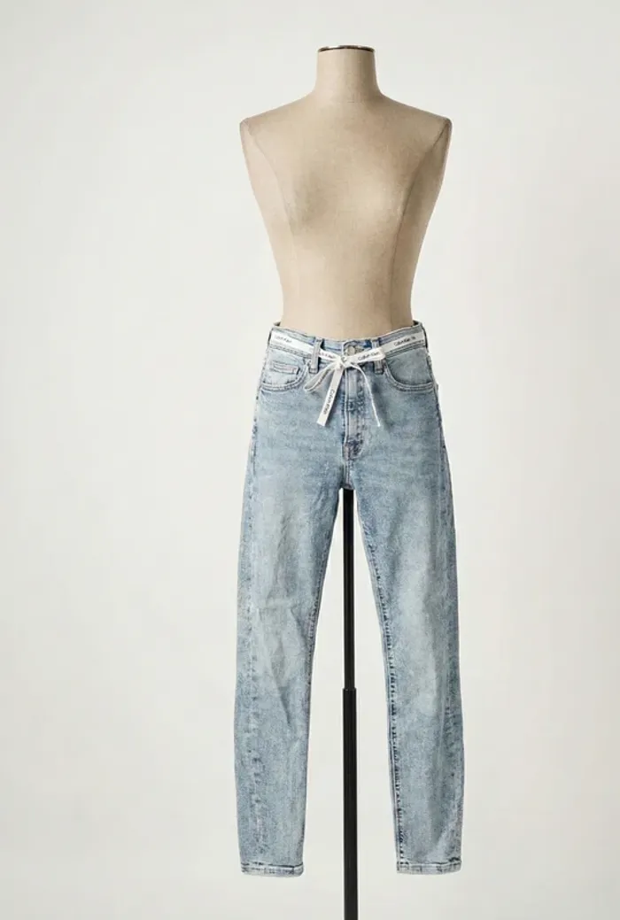 Jean Calvin Klein - W26 34- High Rise Skinny Ankle - Bleu Délavé