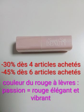 Rouge à Lèvres "Sugar Silk Beauty" - Teinte Passion (NEUF) sous blister