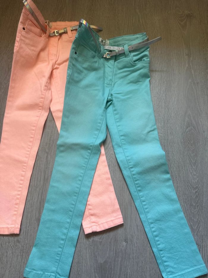 Lot de 2 pantalon skinny fille 6-7 ans - photo numéro 2