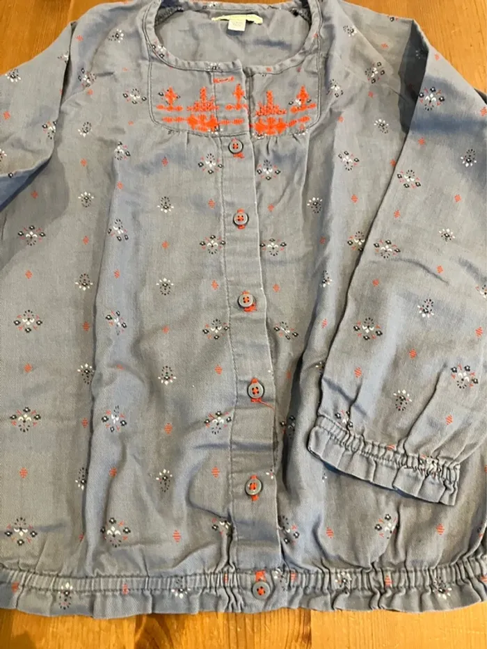 Blouse bleue 6 ans - photo numéro 2