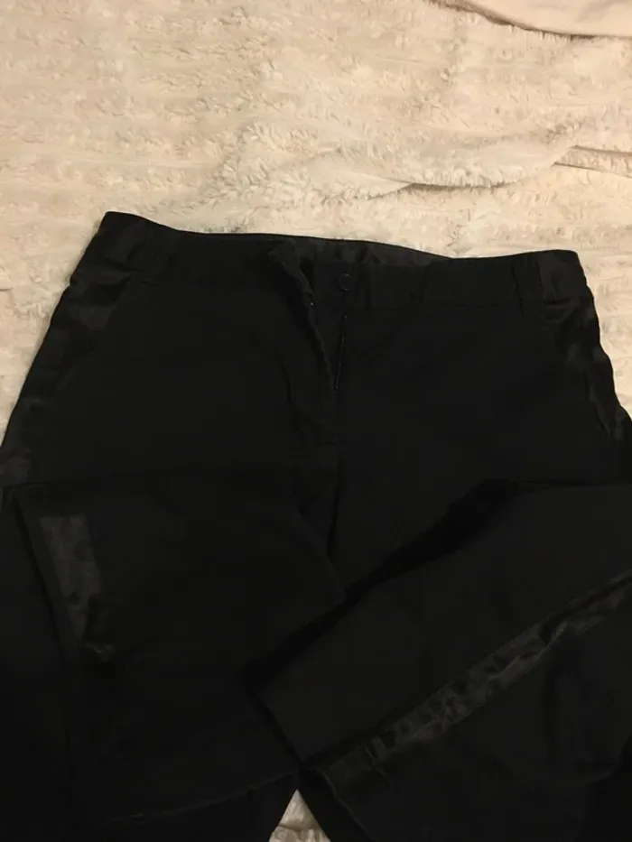 Pantalon coton et satiné