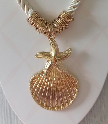 🐚 Collier coquillage et étoile de mer doré 🐚