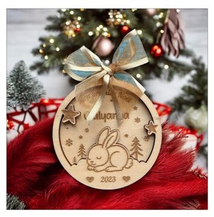 Boule de Noël en bois - photo numéro 8