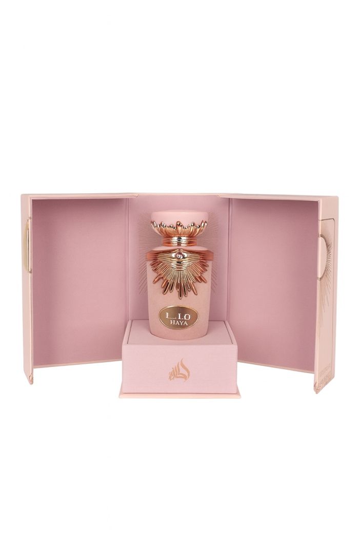 parfum de luxe haya 100 ml eau de parfum femme oriental gourmand élégant flacon rose velours