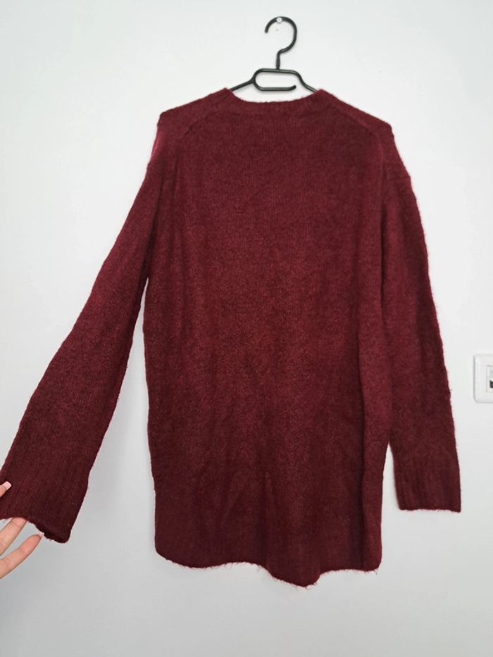 Zara pull bordeaux femme 36 - photo numéro 2