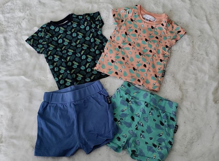 Lot de 2 tee shirt et 2 shorts taille 3 mois
