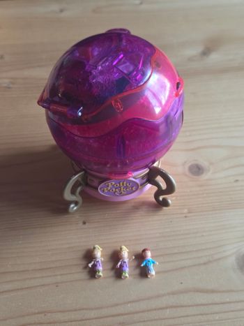 Boule Magique Polly pocket Bluebird vintage 1996 avec 2 personnages d’origine