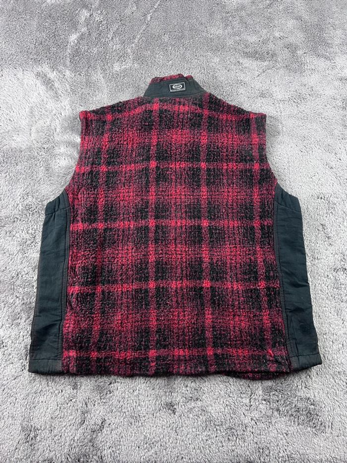Ouray Gilet polaire vintage sans manches à carreaux rouge/noir – Taille S - photo numéro 2
