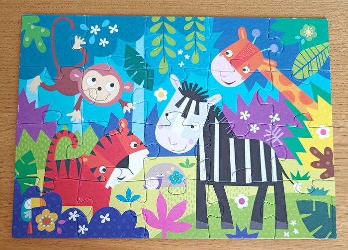 2 puzzles 20 pièces animaux sauvages 3 ans + - photo numéro 6