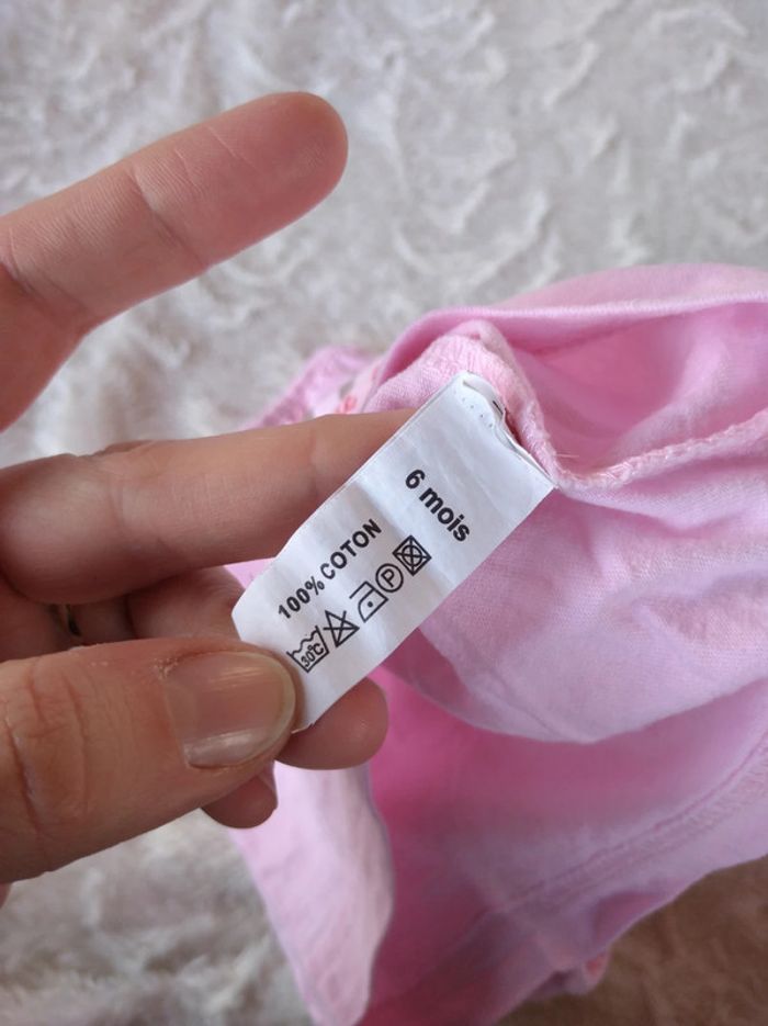 Tee shirt chemise manches courtes Fille 6 mois Chat "Cléo au bord de l'eau" Babibou 100% coton - photo numéro 8