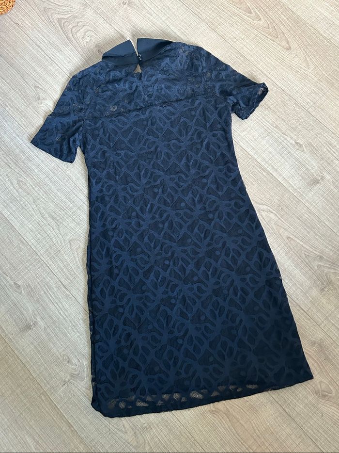 Robe noire en dentelle à manches courtes Morgan taille 42 bon état - photo numéro 8