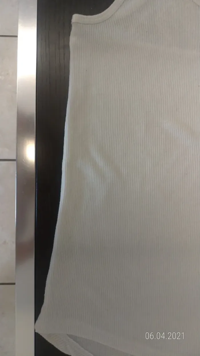 Débardeur long blanc haut de dos dentelle - photo numéro 4