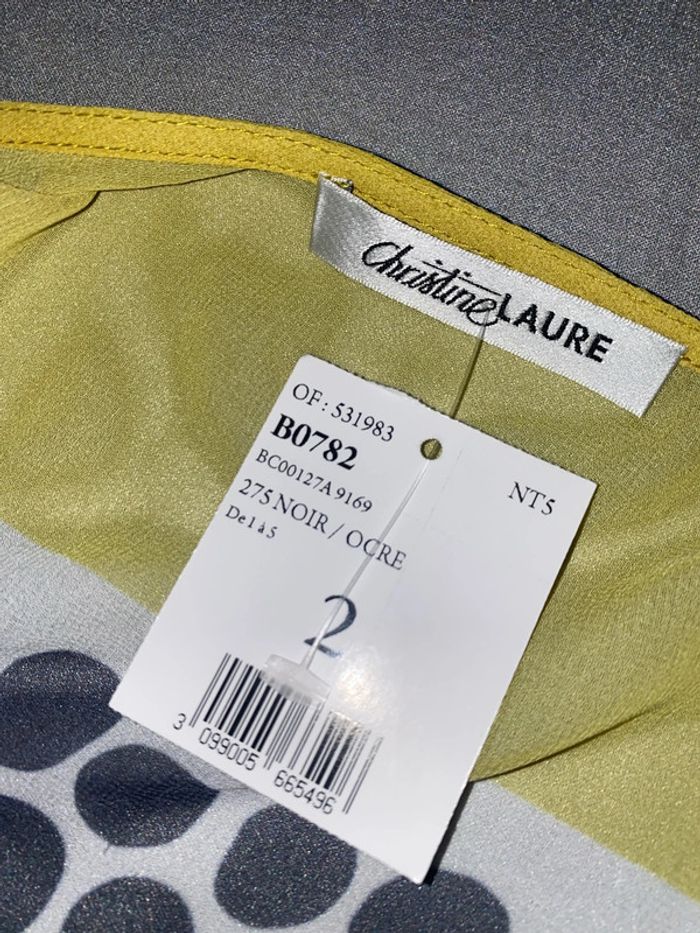 Boléro transparent court noir/jaune taille 42 Christine Laure neuf - n27i - photo numéro 4